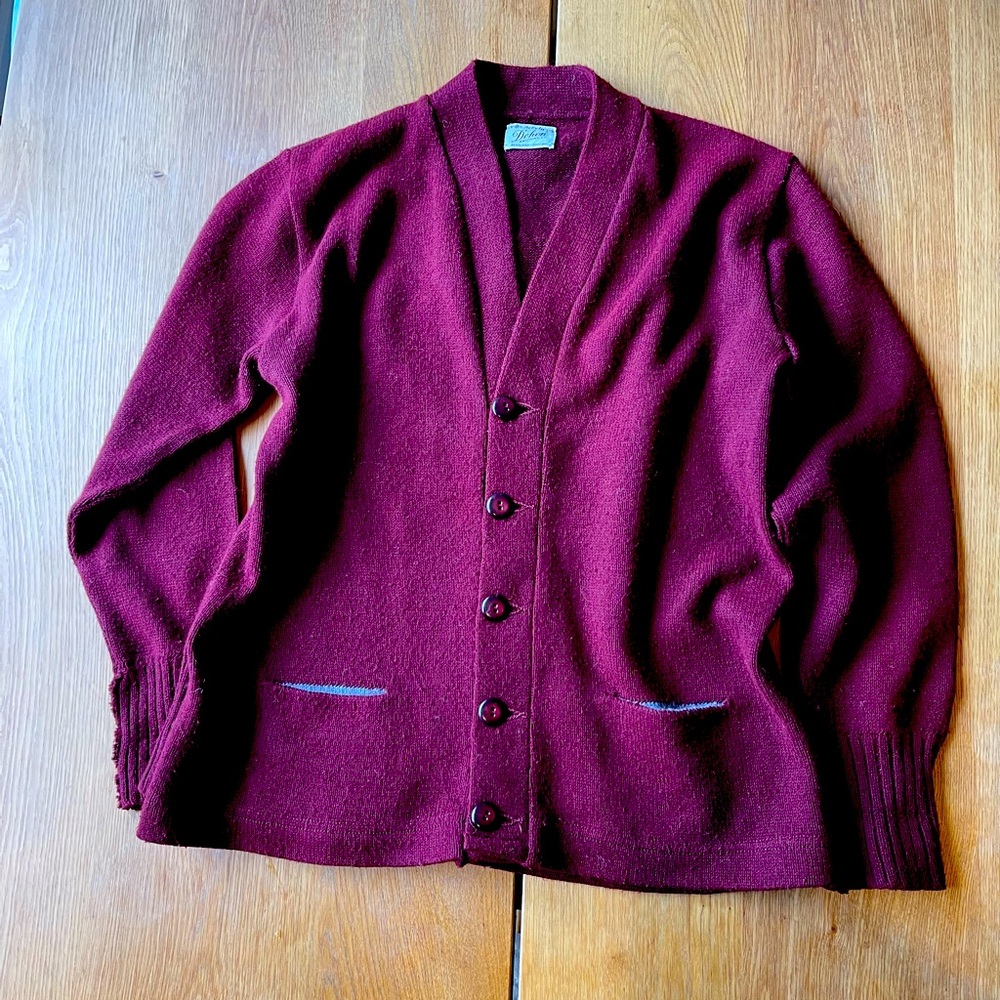 DEHEN VINTAGE “SOUTH” WOOL CARDIGAN SIZE 38(S-M) - Picture 2 of 3